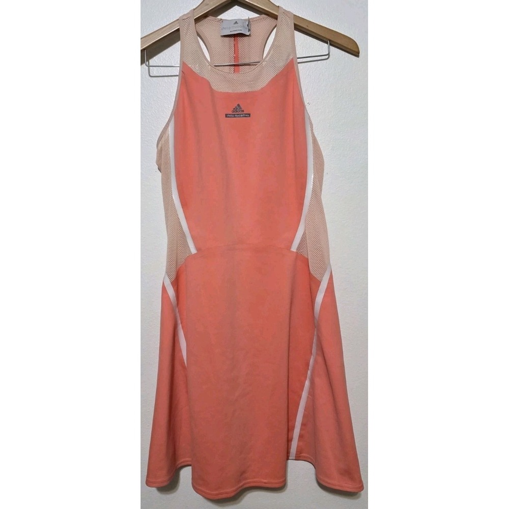 Adidas X Stella McCartney Barricade Pink Coral Tennis Dress Women L Sport Active